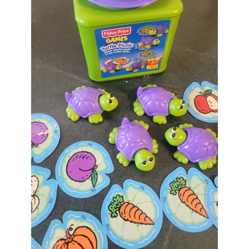 Fisher Price TURTLE PICNIC GAME‎ Color Picture Matching Complete 2001 Vtg